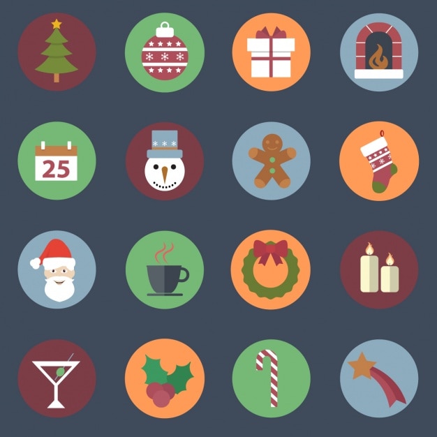 Diferentes elementos navideños