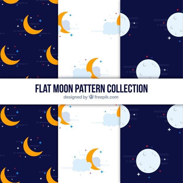 Diferentes patrones de luna 