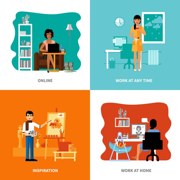 Diferentes posibilidades de conjunto de freelancers