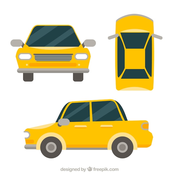 Diferentes vistas de coche bonito