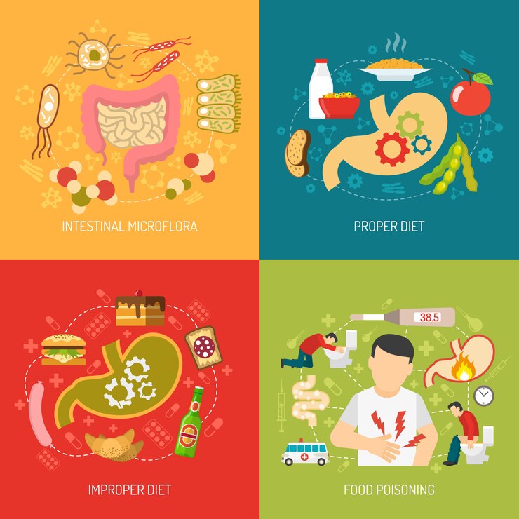 Vector gratuito digestion concept vector image