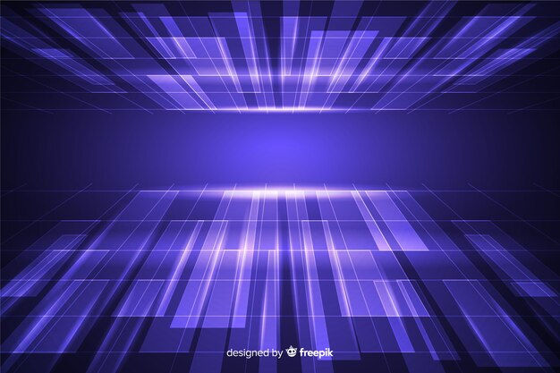 Dimensión del horizonte con diseño futurista