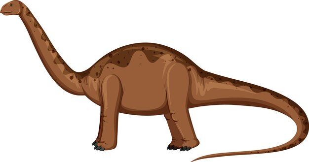 dinosaurio aptosaurus sobre fondo blanco