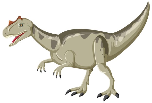 Un dinosaurio carnotaurus sobre fondo blanco.