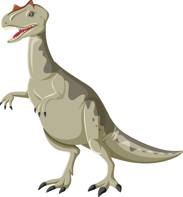 Vector gratuito un dinosaurio carnotaurus sobre fondo blanco.