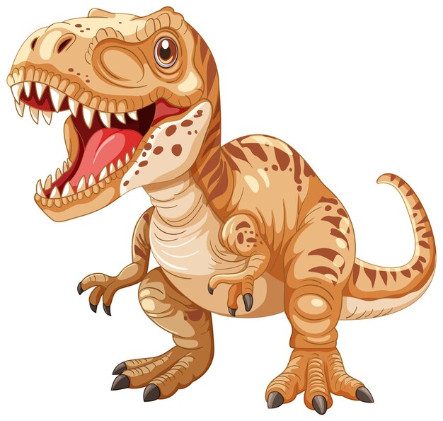 El dinosaurio de dibujos animados rugiendo