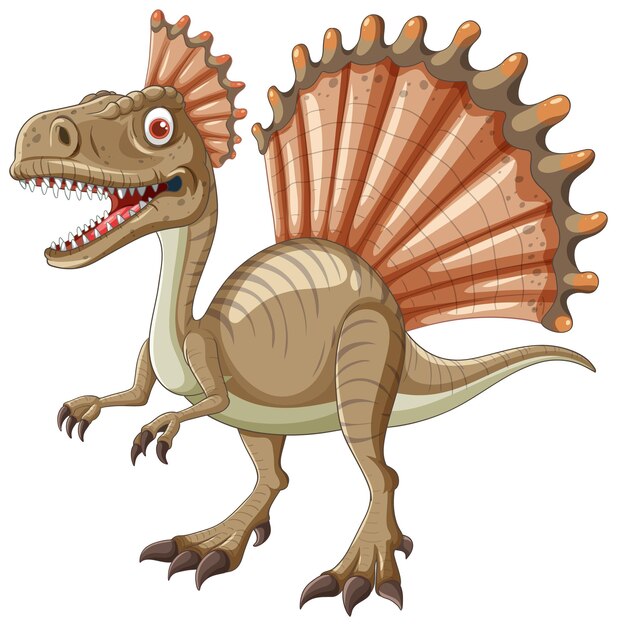 Dinosaurio de dibujos animados con vela puntiaguda