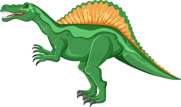 Vector gratuito dinosaurio espinosaurio sobre fondo blanco