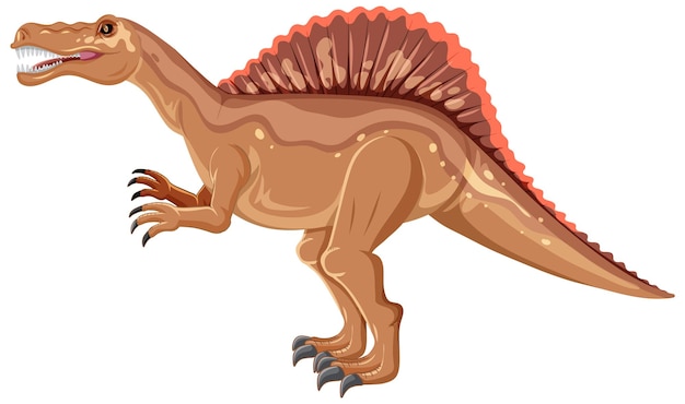 Vector gratuito dinosaurio espinosaurio sobre fondo blanco