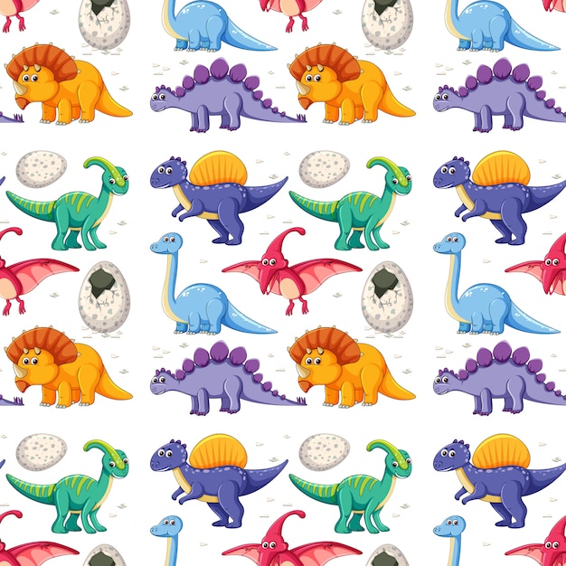Un dinosaurio en patrón transparente