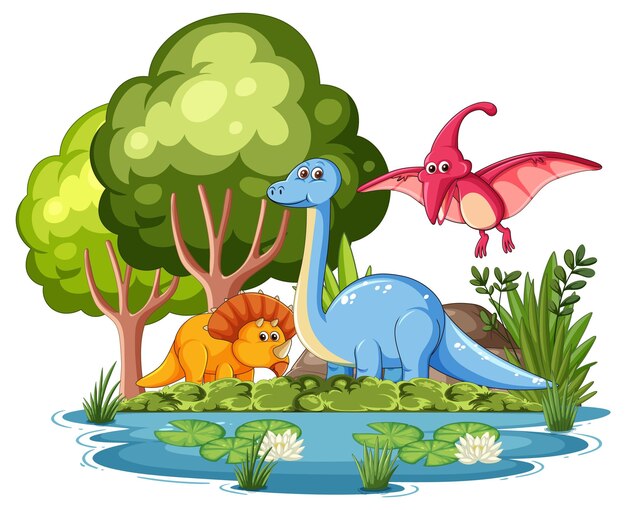 Los dinosaurios en el agua