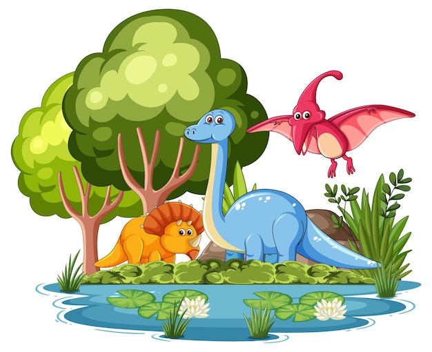 Los dinosaurios en el agua