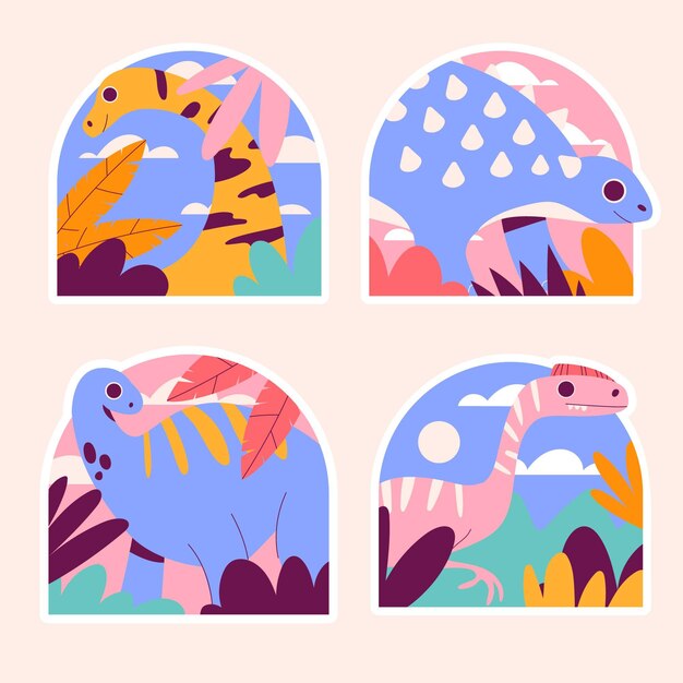 Dinosaurios ingenuos: pegatinas