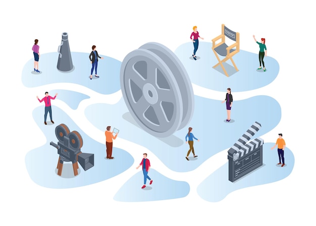 Vector gratuito discusión de grupo focal para película