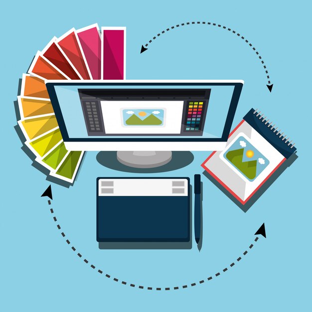 Diseñador gráfico de ideas creativas
