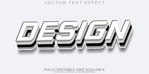 Diseñe un efecto de texto elegante estilo de fuente de tipografía de letras modernas editables