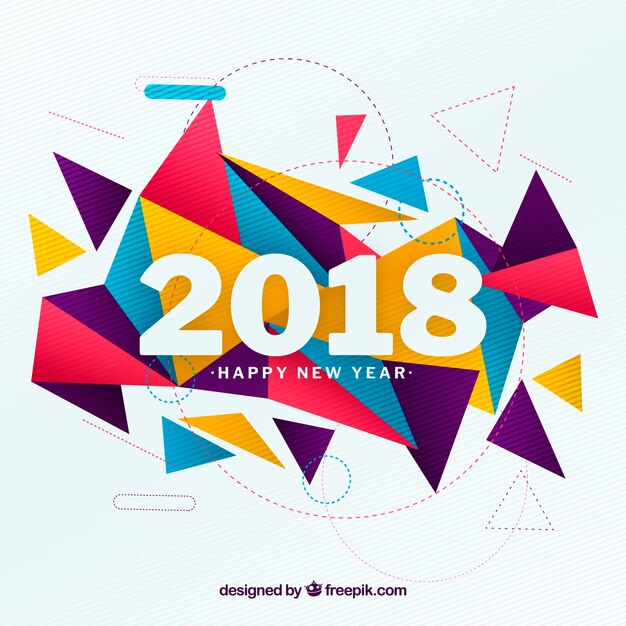 Diseño de 2018 con formas geométricas
