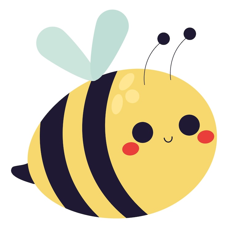 Diseño de abeja lindo