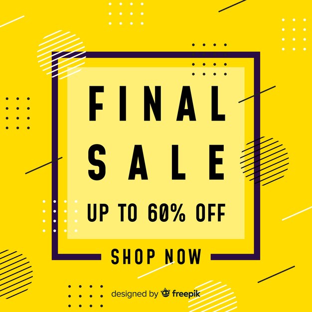 Diseño abstract y colorido de final sale