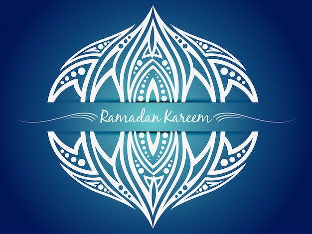 Diseño abstracto azul para ramadán kareem