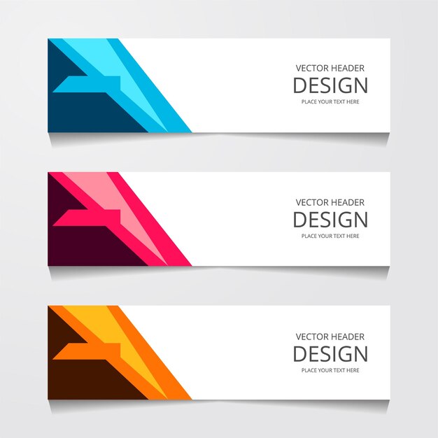 Diseño abstracto banner web plantilla diseño encabezado plantillas moderno vector ilustración
