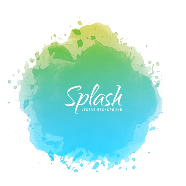 Diseño abstracto colorido salpicaduras de tinta acuarela