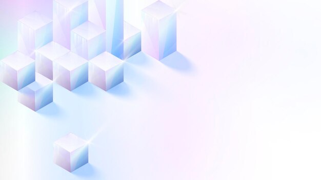 Diseño abstracto de cubo 3D