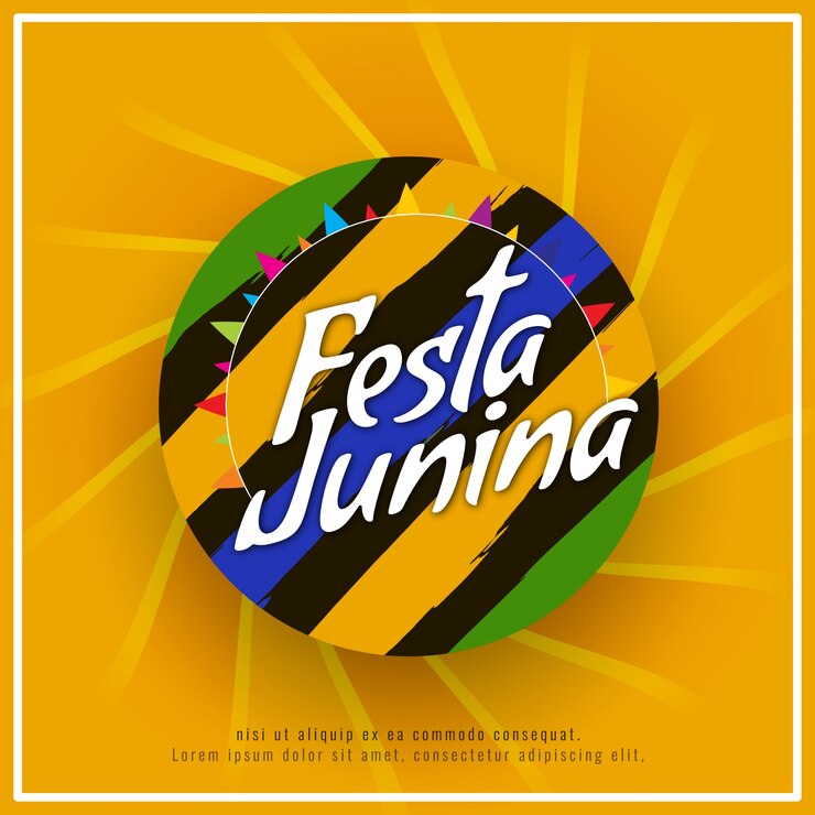 Vector gratuito diseño abstracto elegante de festa junina