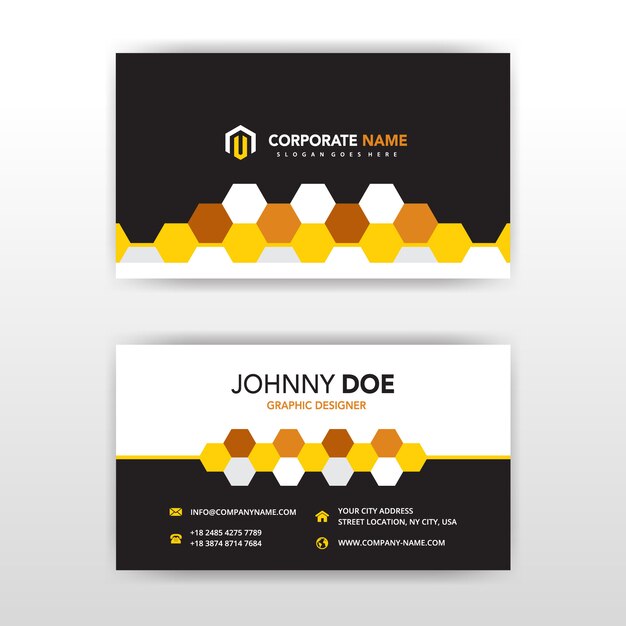 diseño abstracto horizontal hexagonal amarillo