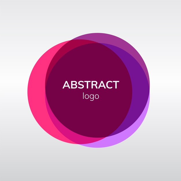 Diseño abstracto de la insignia en rosa