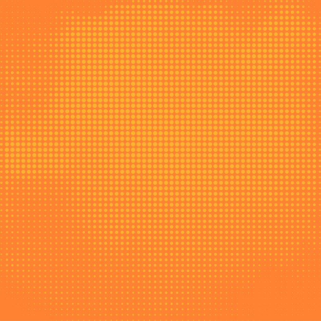 Diseño abstracto de medio tono amarillo con fondo naranja