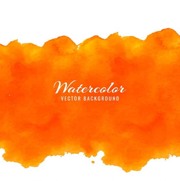 Diseño abstracto naranja de fondo de acuarela