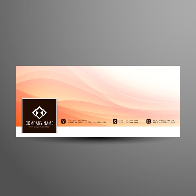 Diseño abstracto ondulado para la timeline de facebook