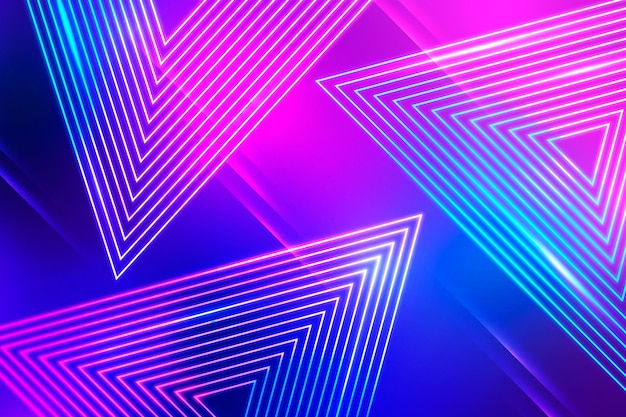 Diseño abstracto del papel pintado de las luces de neón