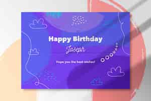 Vector gratuito diseño abstracto de tarjeta de feliz cumpleaños