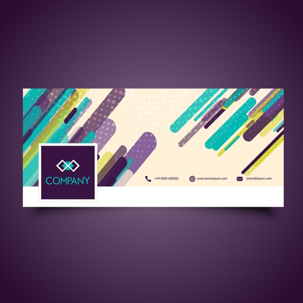 Diseño abstracto la timeline de facebook