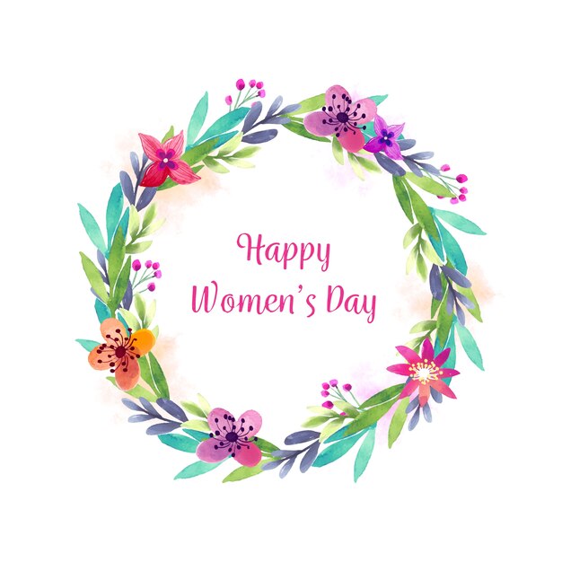 Diseño de acuarela para la celebración del día de la mujer.