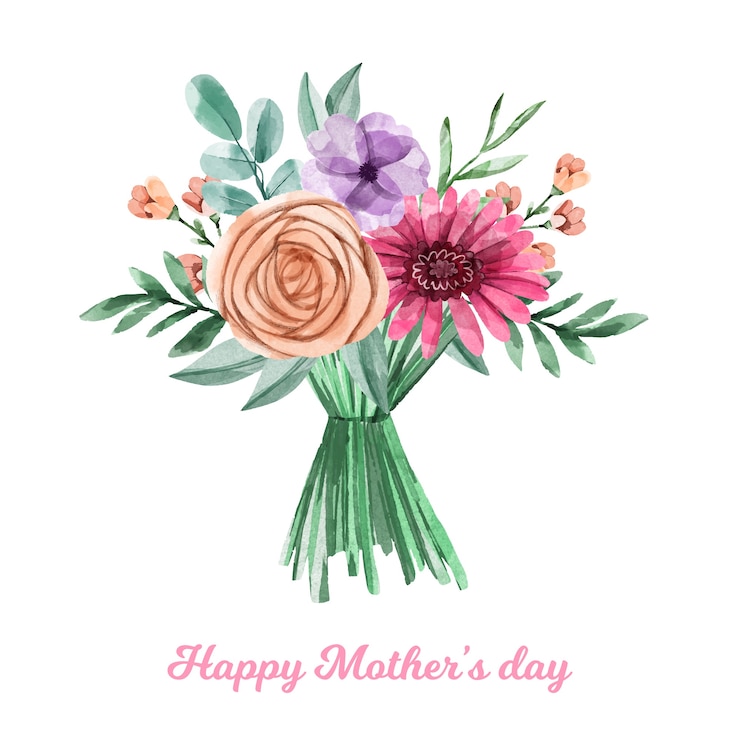 Vector gratuito diseño de acuarela del día de la madre