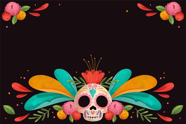 Diseño de acuarela del día de muertos