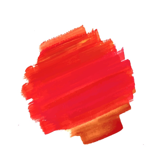 Diseño de acuarela de trazo de pincel rojo