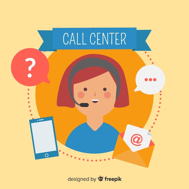 Diseño de agente femenino de call center
