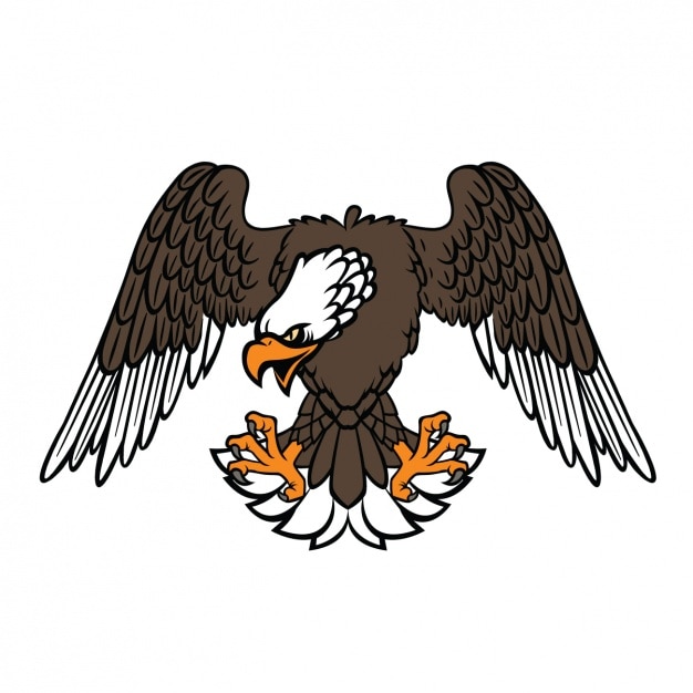 Vector gratuito diseño de águila de colores