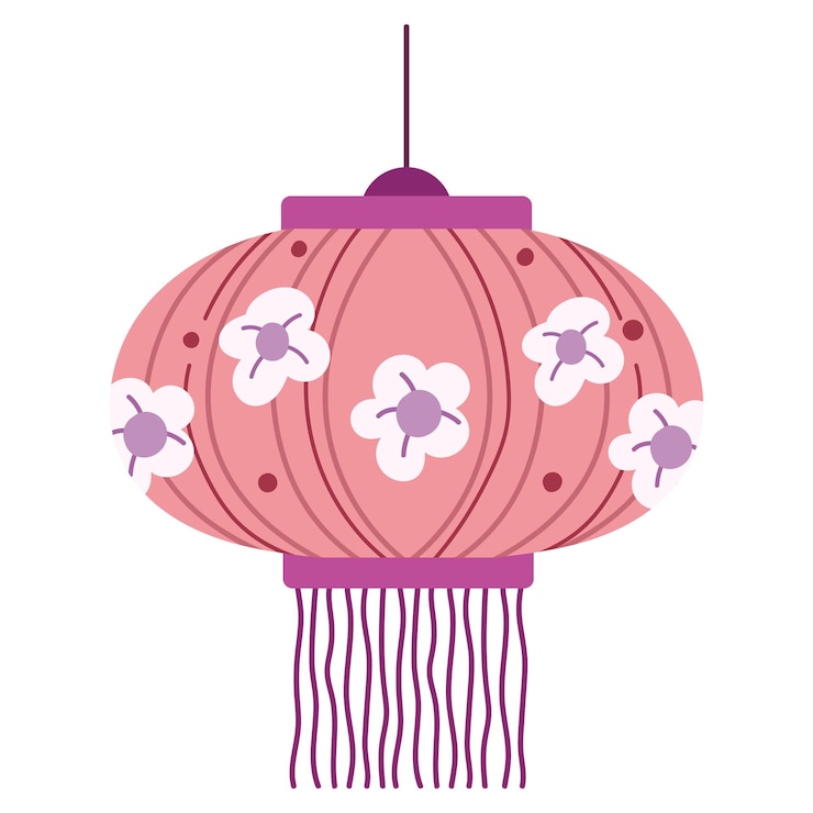 Vector gratuito diseño aislado del icono de la lámpara japonesa