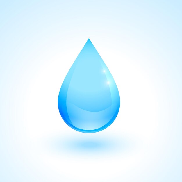 diseño aislado y realista de gotas de agua clara