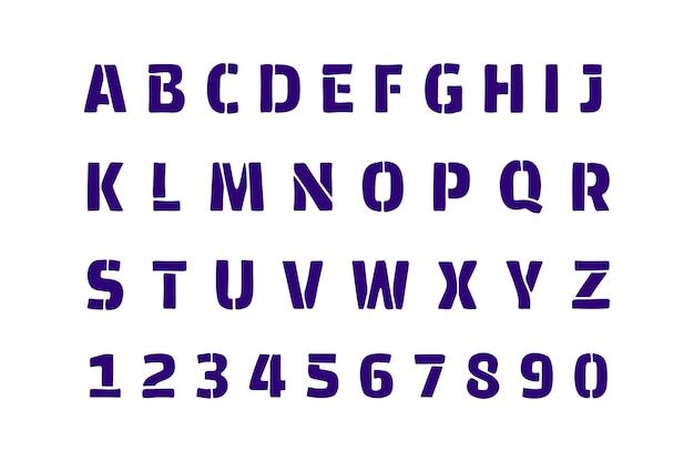 Vector gratuito diseño de alfabeto de plantilla dibujada a mano