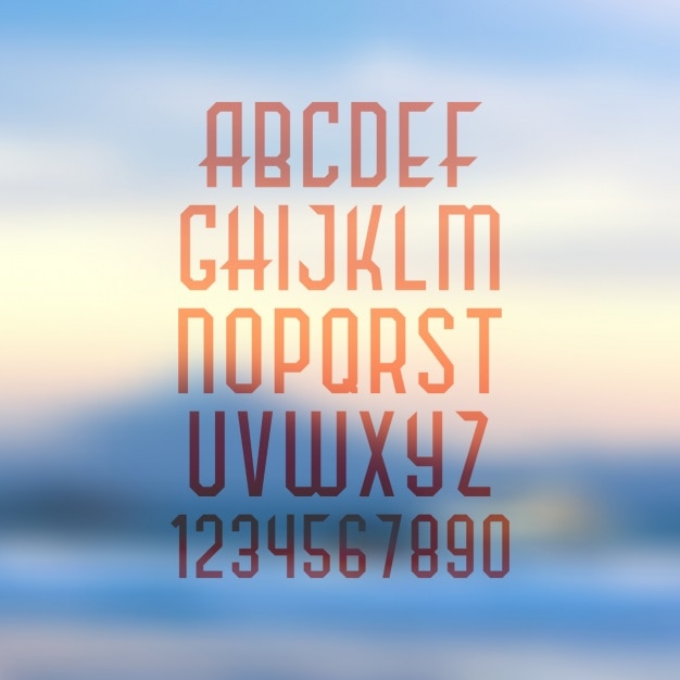 Vector gratuito diseño del alfabeto