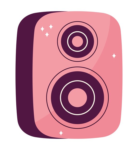diseño de altavoz rosa