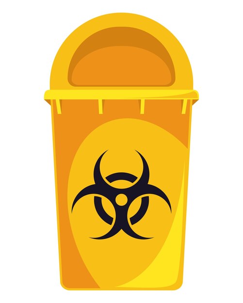 Diseño amarillo del contenedor de residuos tóxicos