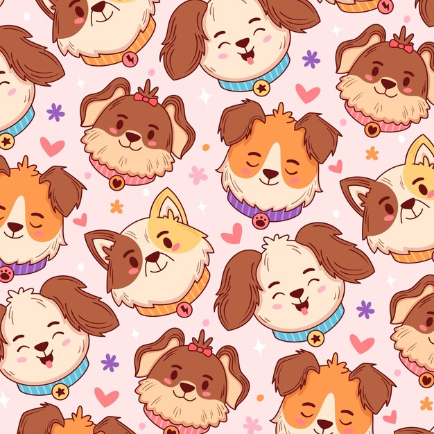 Diseño de animales infantiles dibujados a mano