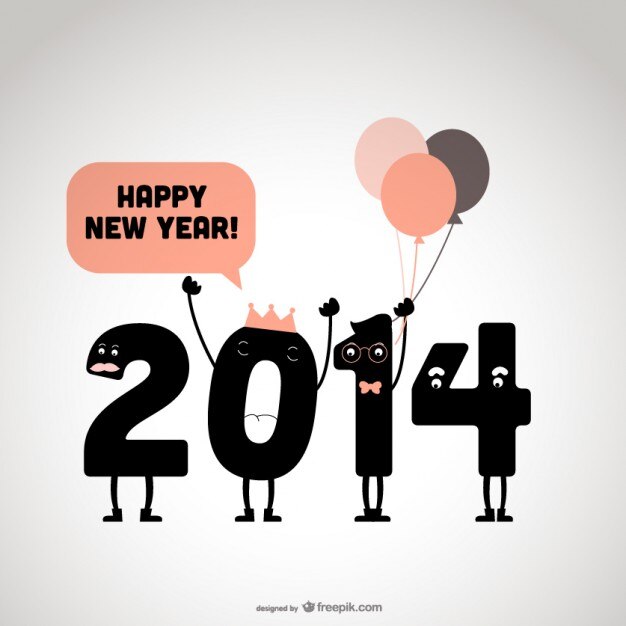 Vector gratuito diseño de año nuevo 2014